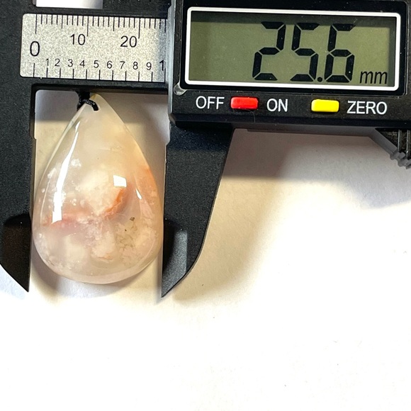 Natural Flower Agate Pendant with Cord Necklace Crystal Gemstone - Picture 13 of 13